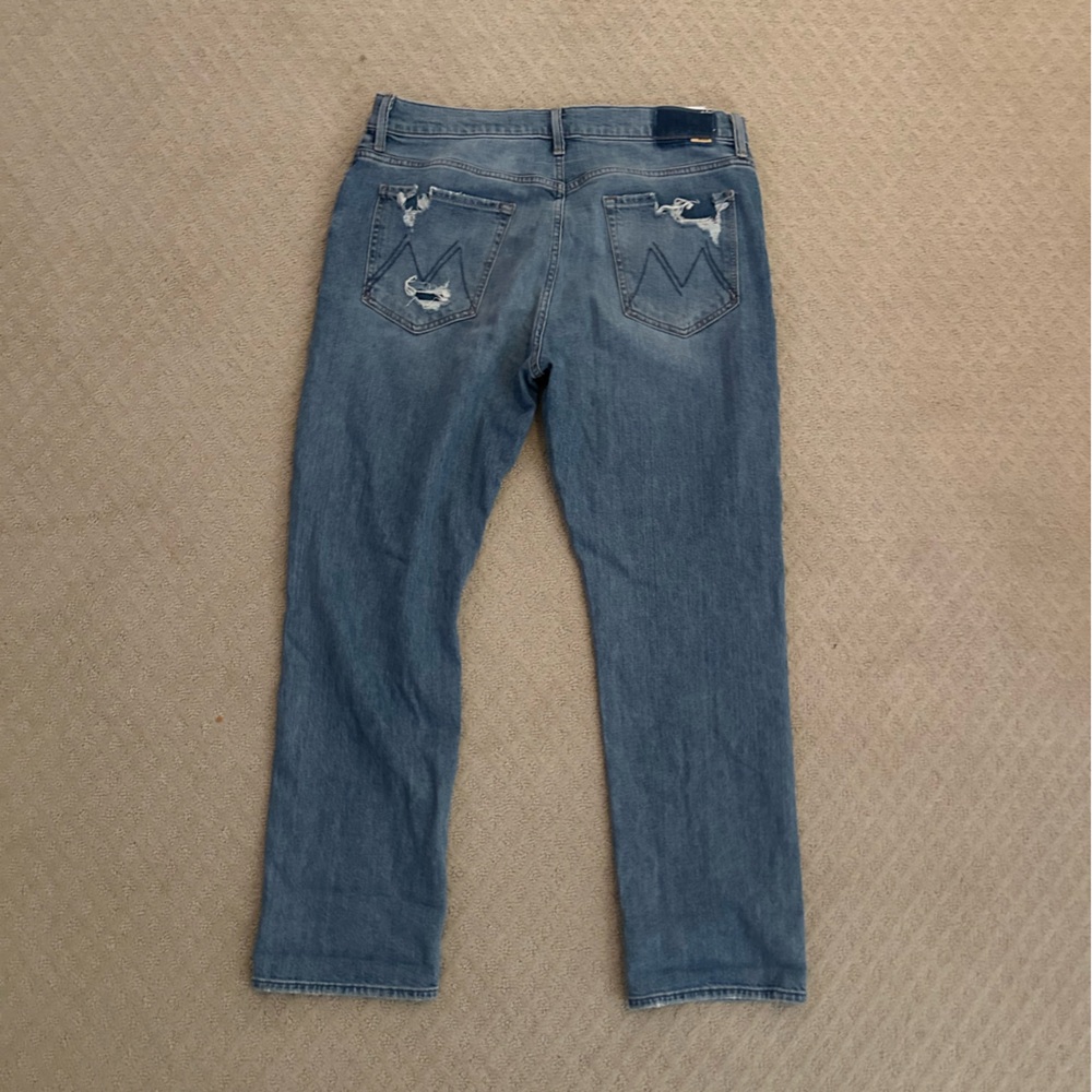 MOTHER Boyfriend Jeans in Light Blue